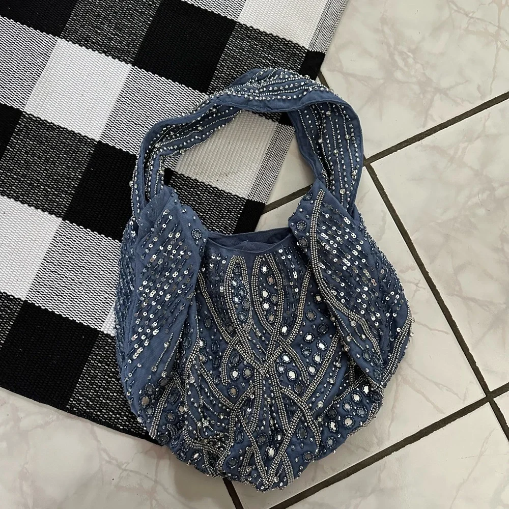 Zara Mirrored Beaded Jeweled Bag - Picture 2 of 4